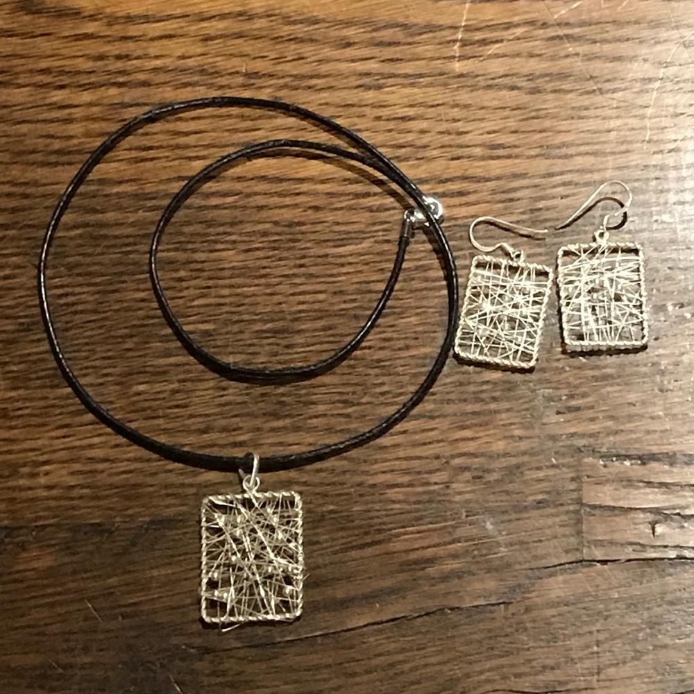 Sterling Silver necklace and earring set